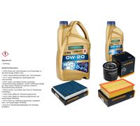 DENCKERMANN Controllo Set 6L RAVENOL VSE 0W-20 per VW T-ROC Cabriolet