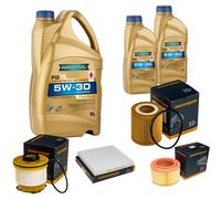 DENCKERMANN Controllo Set 7 L RAVENOL 5W-30 per Ford Ranger 3.2 TDCi 4x4 2.2