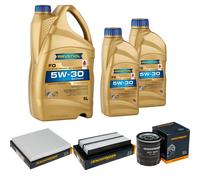 DENCKERMANN Controllo Set 7 L RAVENOL 5W-30 per Mazda 6 Kombi 2.0 MZR