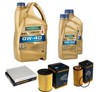 DENCKERMANN Controllo Set 7 L RAVENOL SSL 0W-40 per Ford Focus II 2.5 RS