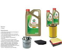 Denckermann Controllo Set 7L castrol edge 5W-30 C3 per Audi A8 2.5 Tdi