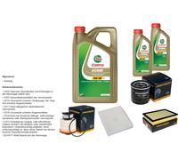 Denckermann Controllo Set 7L castrol edge 5W-30 C3 per Auto Toyota Hilux