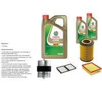 DENCKERMANN Controllo Set 7L CASTROL EDGE 5W-30 C3 Per BMW 3er Compact 323