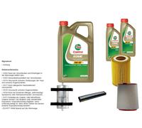 DENCKERMANN Controllo Set 7L CASTROL EDGE 5W-30 C3 Per BMW 3er Touring 318d
