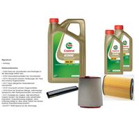 DENCKERMANN Controllo Set 7L CASTROL EDGE 5W-30 C3 Per BMW 3er Touring 320d
