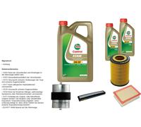 Denckermann Controllo Set 7L castrol edge 5W-30 C3 per BMW Serie 3er 320i