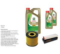 Denckermann Controllo Set 7L castrol edge 5W-30 C3 per BMW Serie 5er Touring