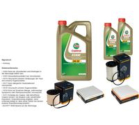 Denckermann Controllo Set 7L castrol edge 5W-30 C3 per Chevrolet