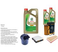 Denckermann Controllo Set 7L castrol edge 5W-30 C3 per Infiniti QX30 Q30