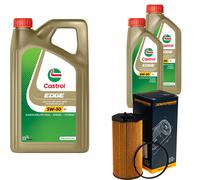 DENCKERMANN Controllo Set 7L CASTROL EDGE 5W-30 C3 Per Jeep Wrangler III 2.8