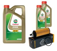 DENCKERMANN Controllo Set 7L CASTROL EDGE 5W-30 C3 Per Jeep Wrangler III 3.6