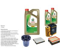 Denckermann Controllo Set 7L castrol edge 5W-30 C3 per Mozzo Nissan