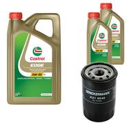 DENCKERMANN Controllo Set 7L CASTROL EDGE 5W-30 C3 Per Nissan Note 1.4 Micra