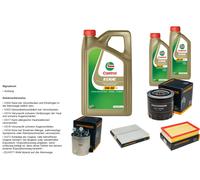 DENCKERMANN Controllo Set 7L CASTROL EDGE 5W-30 C3 Per Nissan NP300 Navara