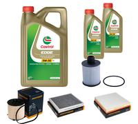 DENCKERMANN Controllo Set 7L CASTROL EDGE 5W-30 C3 Per Opel Astra J Caravan