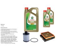 Denckermann Controllo Set 7L castrol edge 5W-30 C3 per Opel Insegne