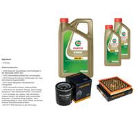 Denckermann Controllo Set 7L castrol edge 5W-30 C3 per Opel Insigna