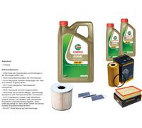 Denckermann Controllo Set 7L castrol edge 5W-30 C3 per Opel Movano B.
