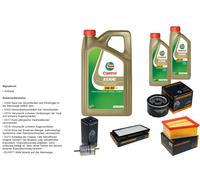 DENCKERMANN Controllo Set 7L CASTROL EDGE 5W-30 C3 Per Opel Vivaro Kasten