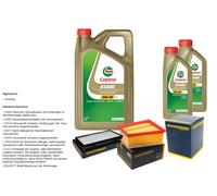 Denckermann Controllo Set 7L castrol edge 5W-30 C3 per Opel Vivaro Kasten