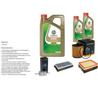 Denckermann Controllo Set 7L castrol edge 5W-30 C3 per Saab 9-3 Cabriolet