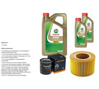 Denckermann Controllo Set 7L castrol edge 5W-30 C3 per Saab 9-5 Familiare 2.0 T.