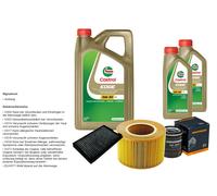 DENCKERMANN Controllo Set 7L CASTROL EDGE 5W-30 C3 Per Saab 9-5 Kombi 2.0 T