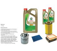 DENCKERMANN Controllo Set 7L CASTROL EDGE 5W-30 C3 Per Skoda Superb I 2.5