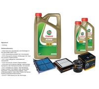 DENCKERMANN Controllo Set 7L CASTROL EDGE 5W-30 C3 Per Subaru Forester 2.0