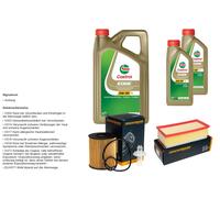 Denckermann Controllo Set 7L castrol edge 5W-30 C3 per Toyota Corolla verso ,