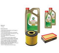 Denckermann Controllo Set 7L castrol edge 5W-30 C3 per Volvo V70 I 2.4 S70