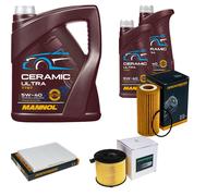 DENCKERMANN Controllo Set 7L MANNOL Ceramic 5W-40 Per Audi A4 Avant 2.0 TFSI