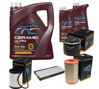 DENCKERMANN Controllo Set 7L MANNOL Ceramic 5W-40 Per Fiat Ducato Bus 2.3