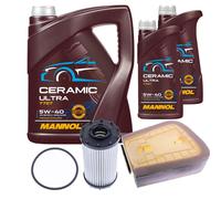 DENCKERMANN Controllo Set 7L MANNOL Ceramic 5W-40 Per VW Touareg 3.0 TSI