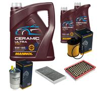 Denckermann Controllo Set 7L mannol Ceramica 5W-40 per Fiat Croma 1.9 D.