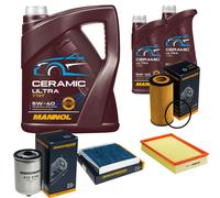 Denckermann Controllo Set 7L mannol Ceramica 5W-40 per Volvo V70 II 2.4