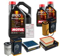 DENCKERMANN Controllo Set 7L MOTUL 8100 X-CESS 5W-40 Per Volvo V70 II 2.4 D5