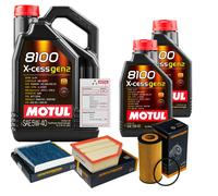 DENCKERMANN Controllo Set 7L MOTUL 8100 X-CESS 5W-40 Per Volvo V70 II 2.4 D5