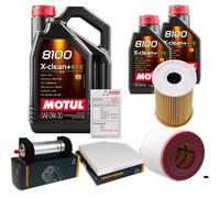 DENCKERMANN Controllo Set 7L MOTUL 8100 X-CLEAN 0W-30 Per Audi A6 Avant 2.0