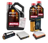 DENCKERMANN Controllo Set 7L MOTUL 8100 X-CLEAN 0W-30 Per BMW 2 Active