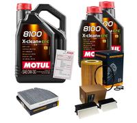 DENCKERMANN Controllo Set 7L MOTUL 8100 X-CLEAN 0W-30 Per Mercedes-Benz GLC