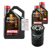 DENCKERMANN Controllo Set 7L MOTUL 8100 X-CLEAN EFE 5W-30 Per Nissan Note 1.4