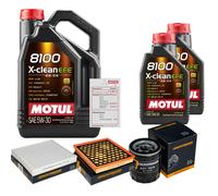 DENCKERMANN Controllo Set 7L MOTUL 8100 X-CLEAN EFE 5W-30 Per Opel Insignia A
