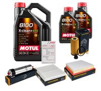 Denckermann Controllo Set 7L Motul 8100 x-Pulire 0W-30 per BMW 2 Active