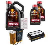 Denckermann Controllo Set 7L Motul 8100 x-Pulire 0W-30 per Hyundai Babbo