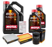 Denckermann Controllo Set 7L Motul 8100 x-Pulire 0W-30 per VW Transporter V