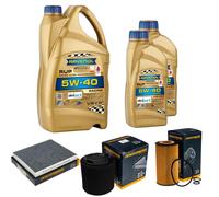 DENCKERMANN Controllo Set 7L RAVENOL 5W-40 per Dodge Caliber Olio Motore