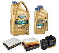 DENCKERMANN Controllo Set 7L RAVENOL 5W-40 per Renault Fluence 2.0 16V Kit Olio