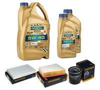 DENCKERMANN Controllo Set 7L RAVENOL 5W-40 per Renault Fluence 2.0 16V Kit Olio