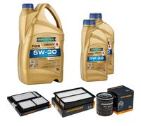 DENCKERMANN Controllo Set 7L RAVENOL FDS 5W-30 per Mazda 5 2.0 1.8 3